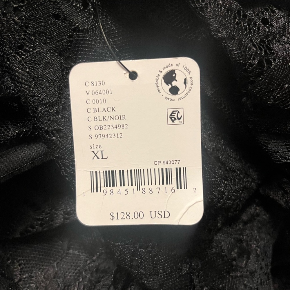Free People LaLa Lace Mini Dress Color Black Size XL - Picture 9 of 9